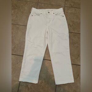 WHITE HIGH RISE OG STRAIGHT JEANS